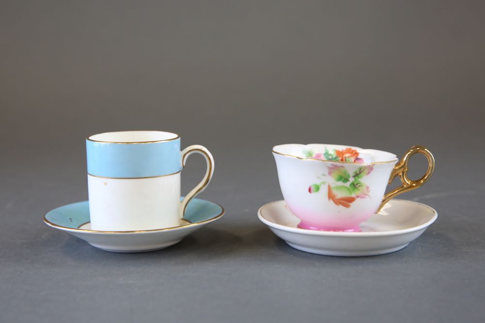 Collection of Vintage Tea Cups and Saucers