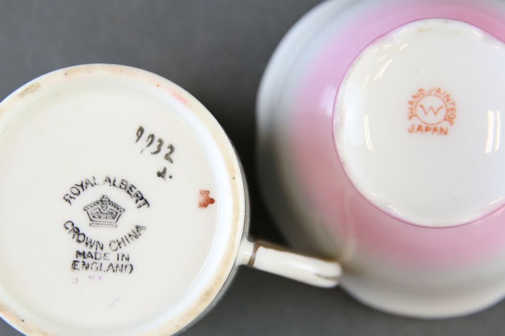 Collection of Vintage Tea Cups and Saucers