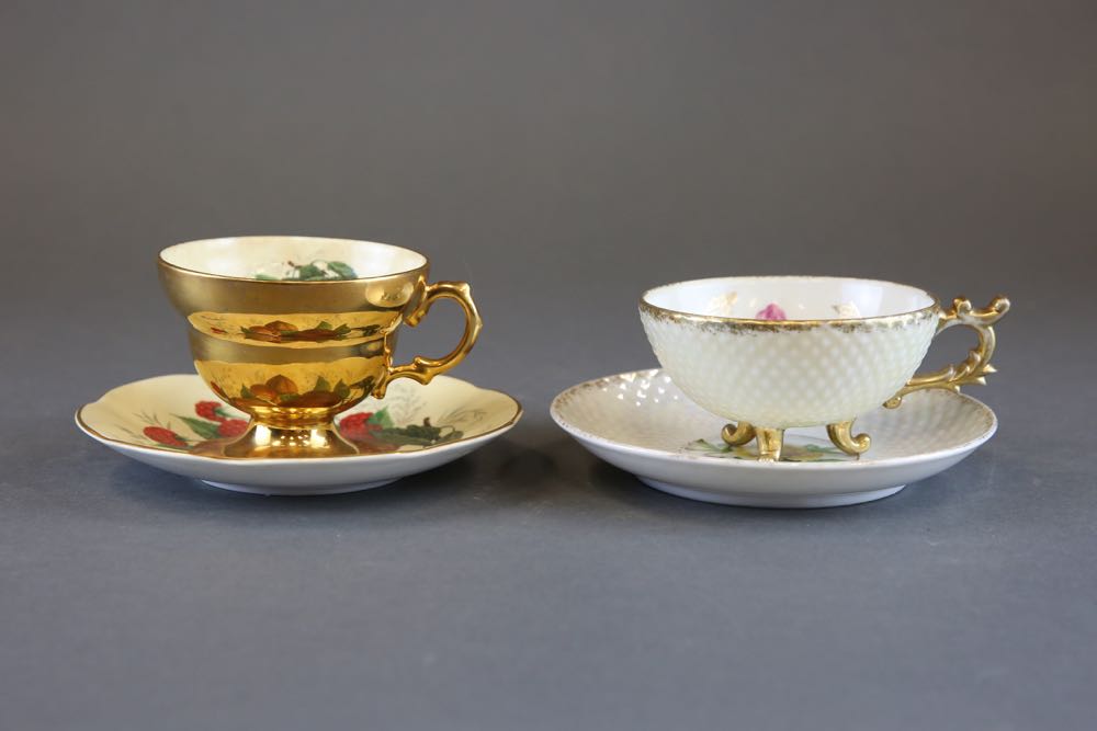 Collection of Vintage Tea Cups and Saucers