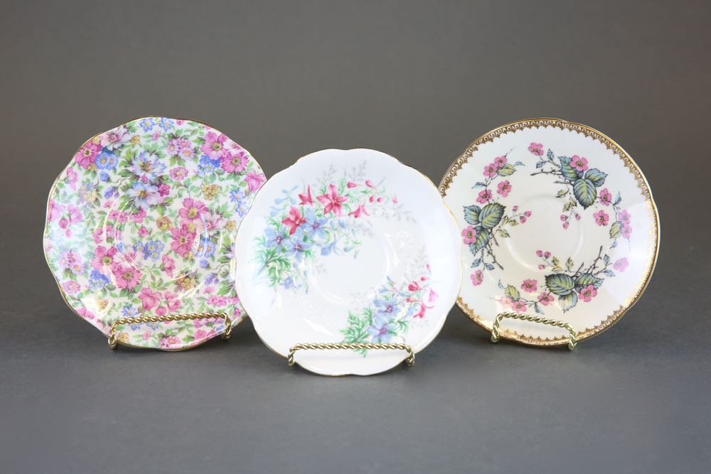Collection of Vintage Tea Cups and Saucers