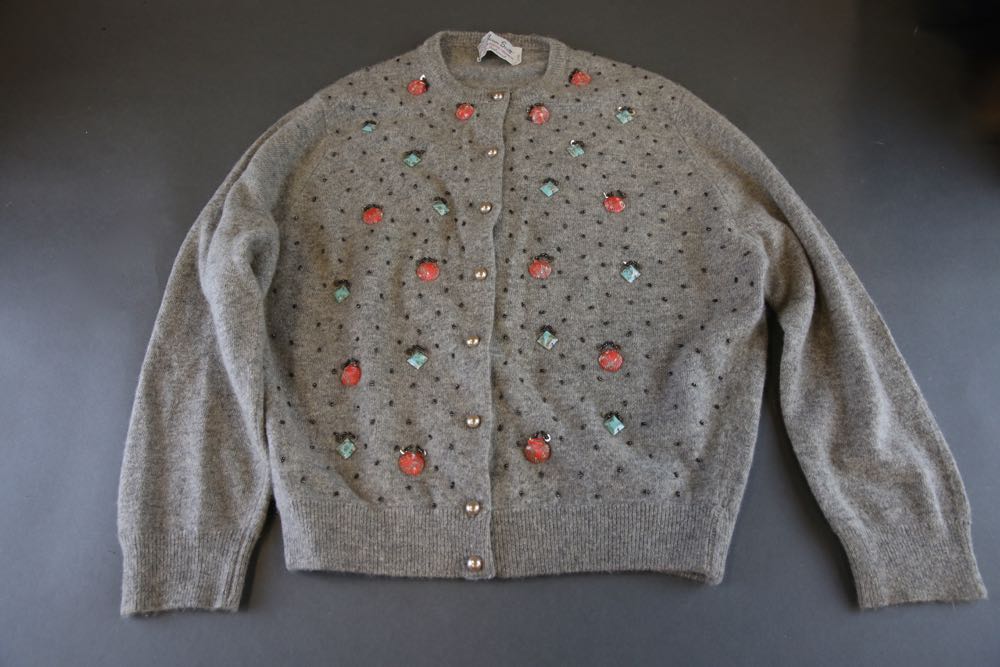 Vintage Cardigan Sweaters and Beaded Top
