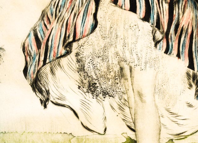 Louis Icart Aquatint Drypoint Etching "Le Panier De Pommes"