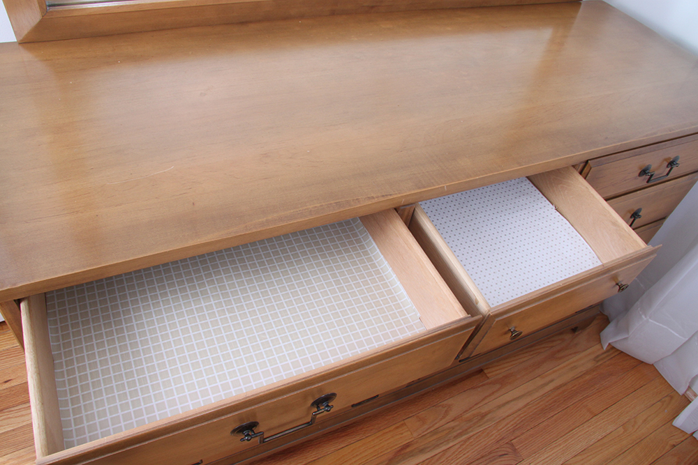 Solid Maple Dresser with Attached Mirror