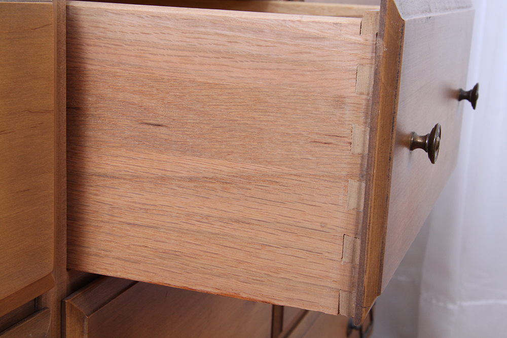 Solid Maple Dresser with Attached Mirror