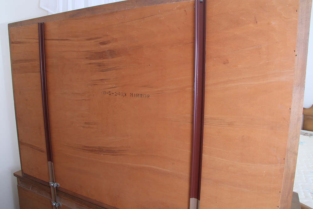 Solid Maple Dresser with Attached Mirror