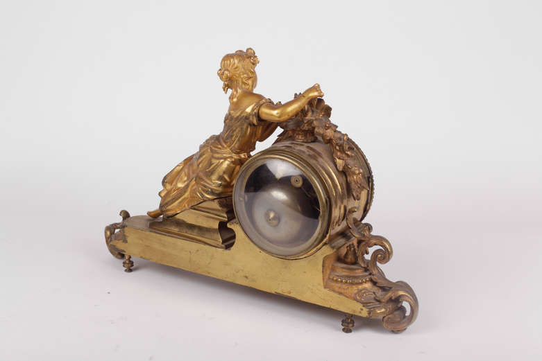 Antique Brass Mantel Clock