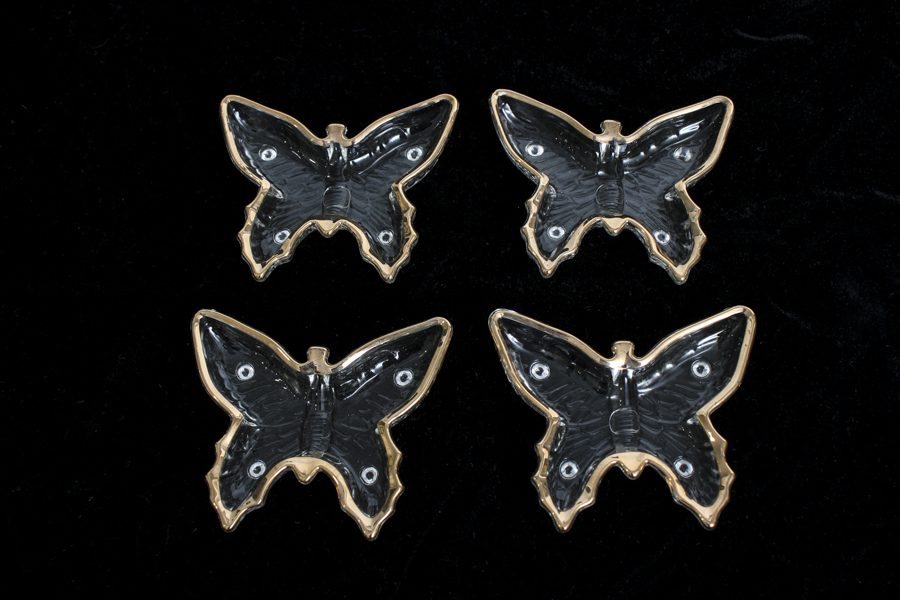 Pressed Glass Butterfly Dishes
