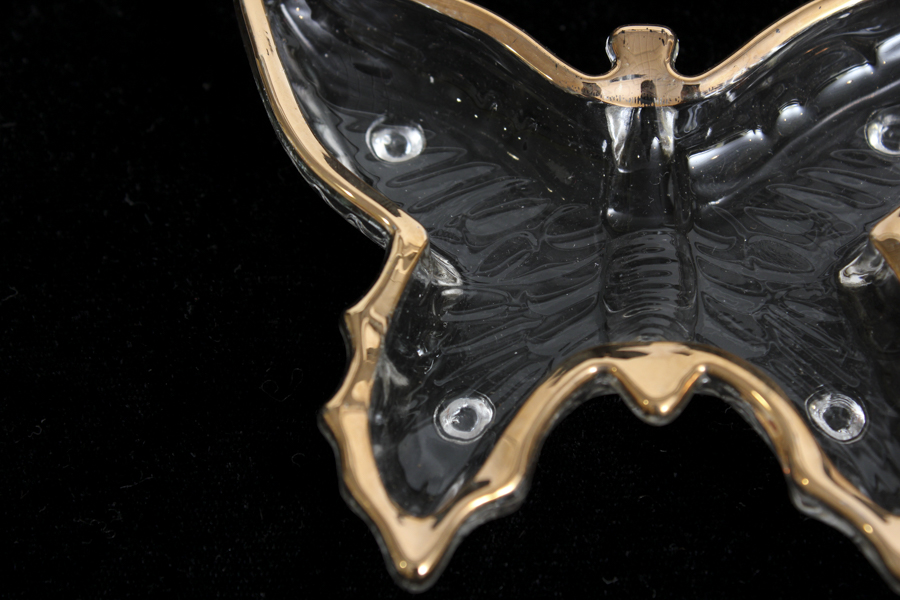 Pressed Glass Butterfly Dishes