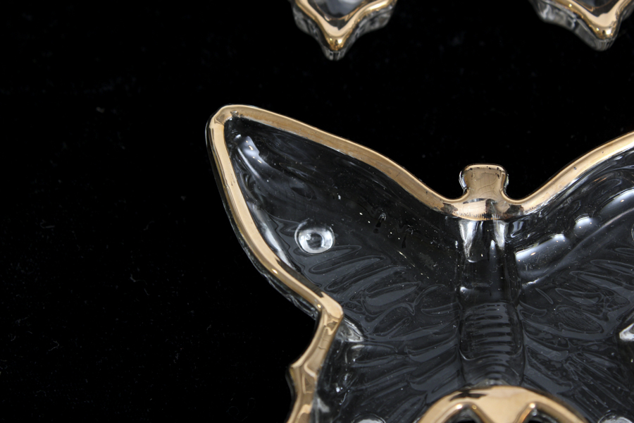 Pressed Glass Butterfly Dishes