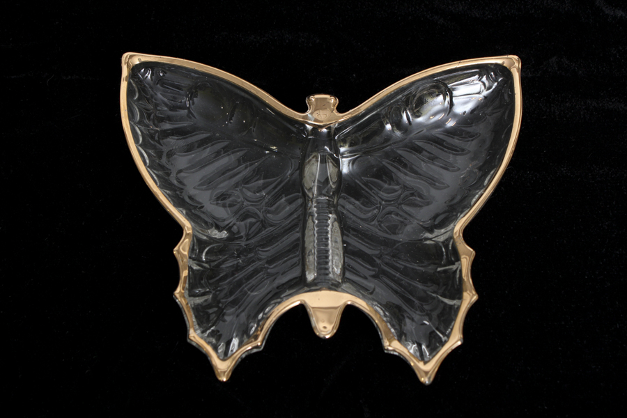 Pressed Glass Butterfly Dishes