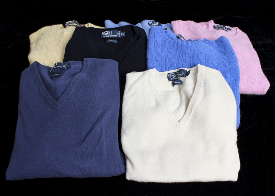 Collection of Men's Ralph Lauren Cashmere Sweaters