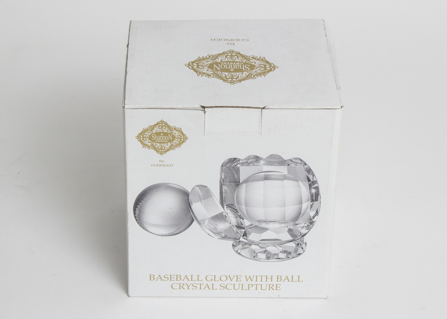 Shannon Crystal Baseball Sculpture
