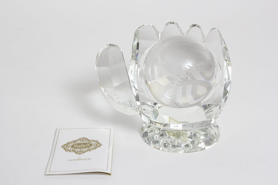 Shannon Crystal Baseball Sculpture