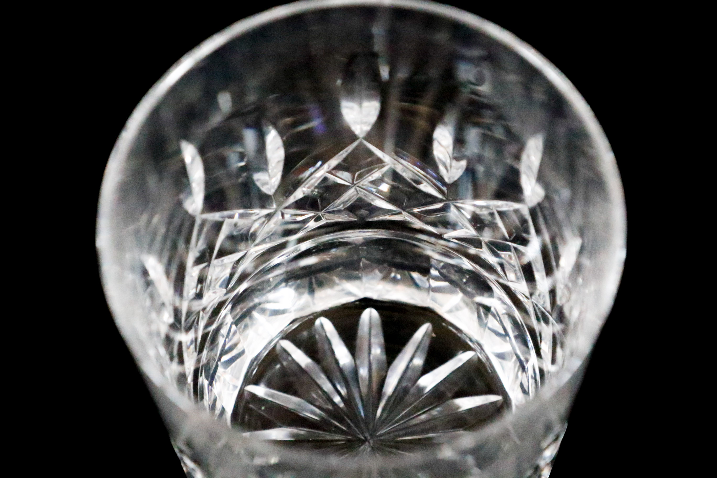 Waterford Lismore Decanter with Eight Double Old Fashioned