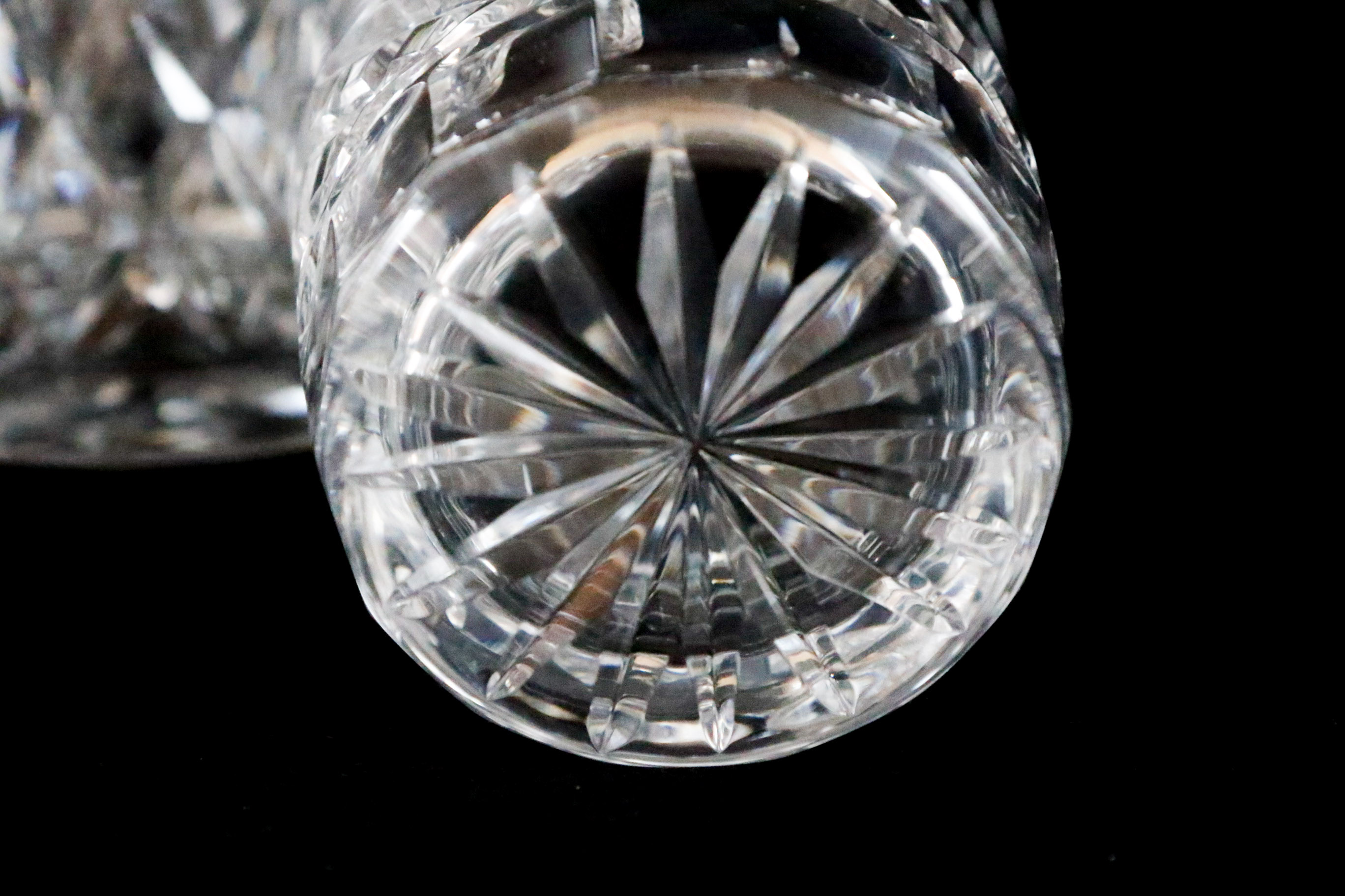 Waterford Lismore Decanter with Eight Double Old Fashioned