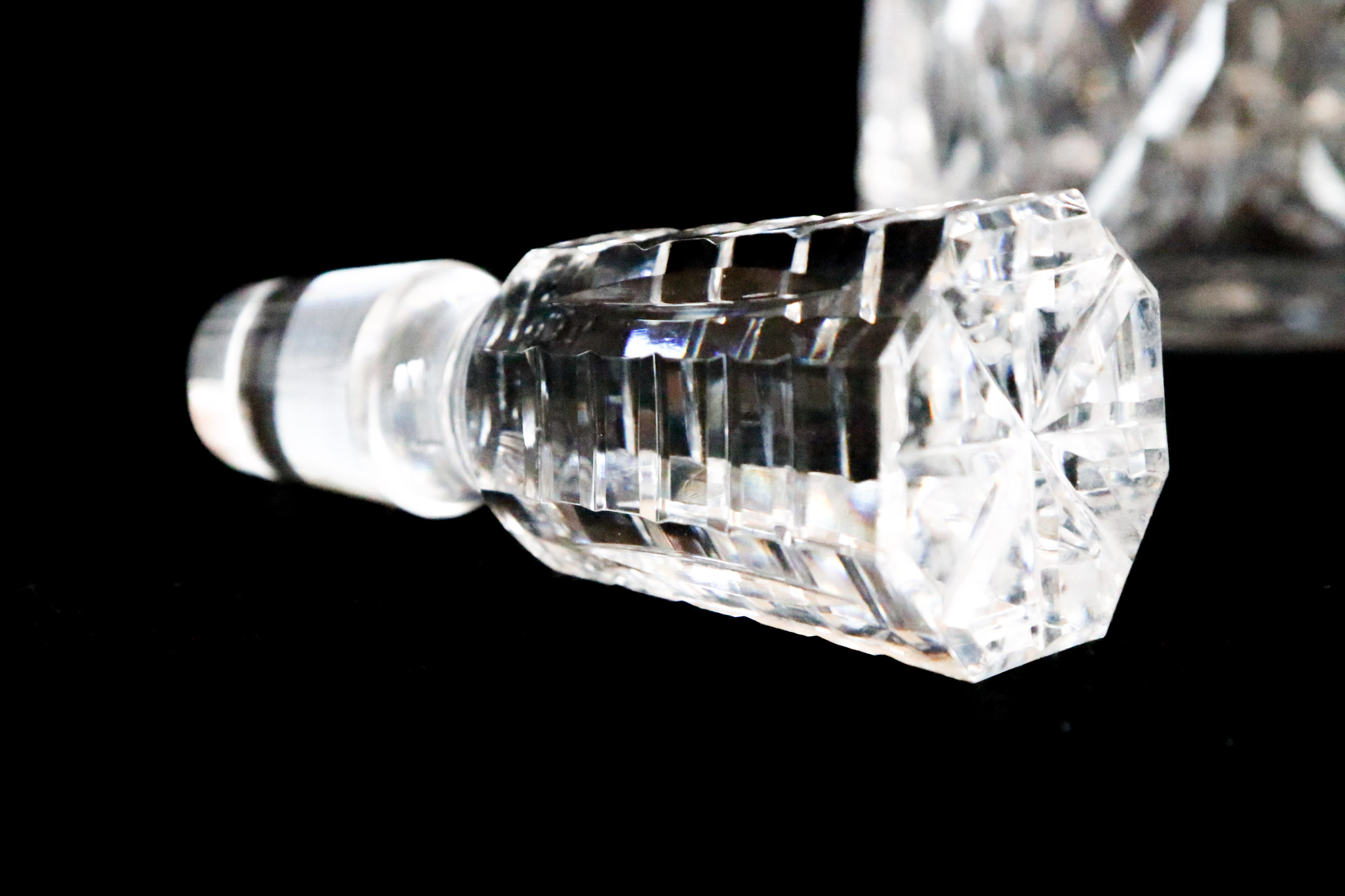 Waterford Lismore Decanter with Eight Double Old Fashioned