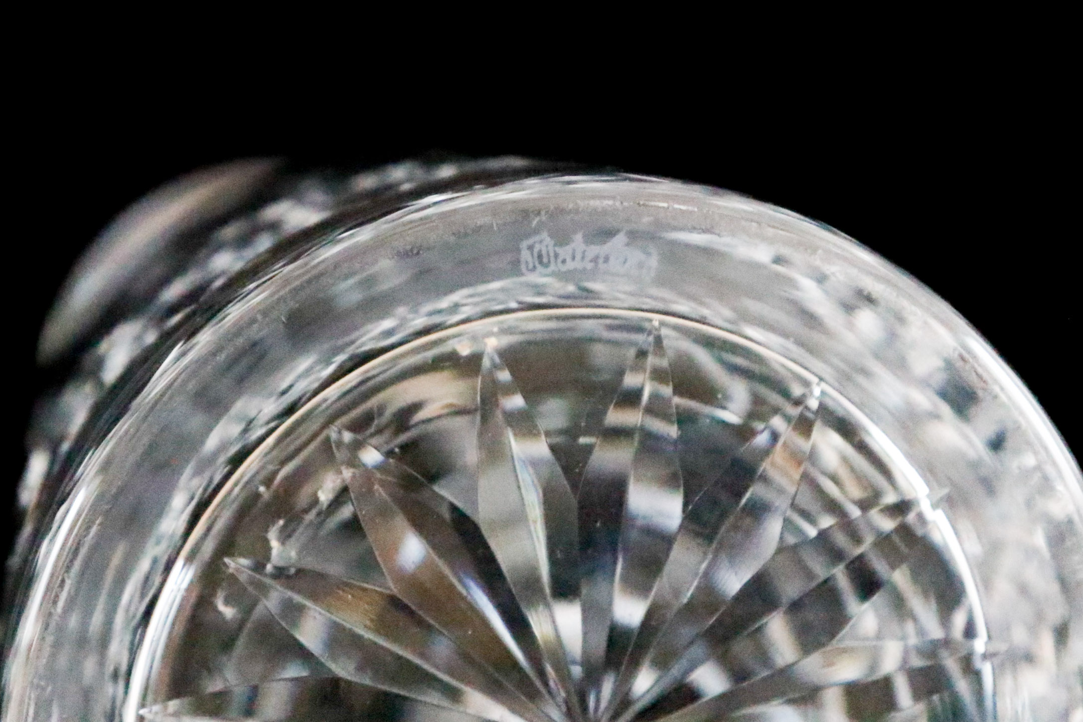 Waterford Lismore Decanter with Eight Double Old Fashioned