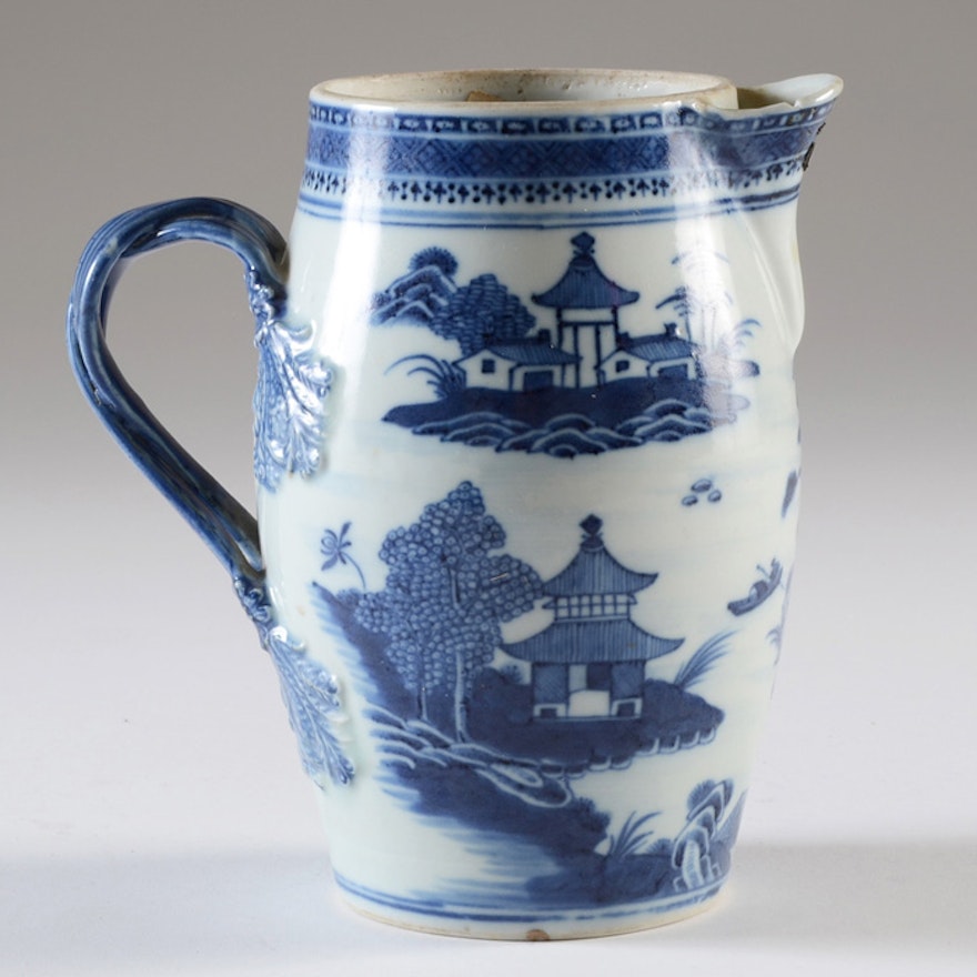 Nanking Pearlware Cider Pitcher