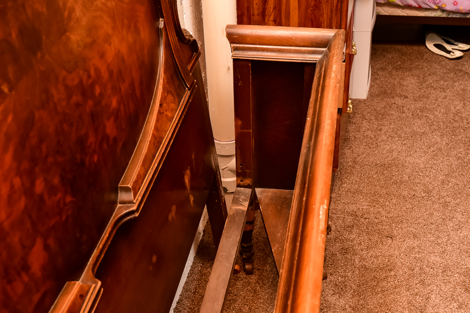 Antique Early Art Deco Full Bed