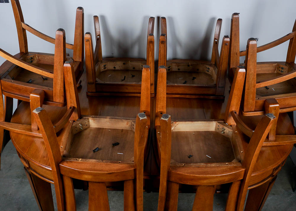 Mahogany Dining Table and Six Chairs