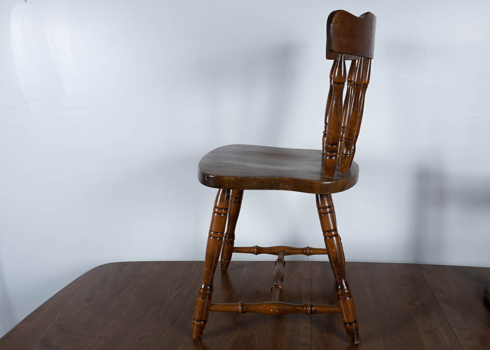 Solid Walnut Drop Leaf Dining Table and Side Chairs