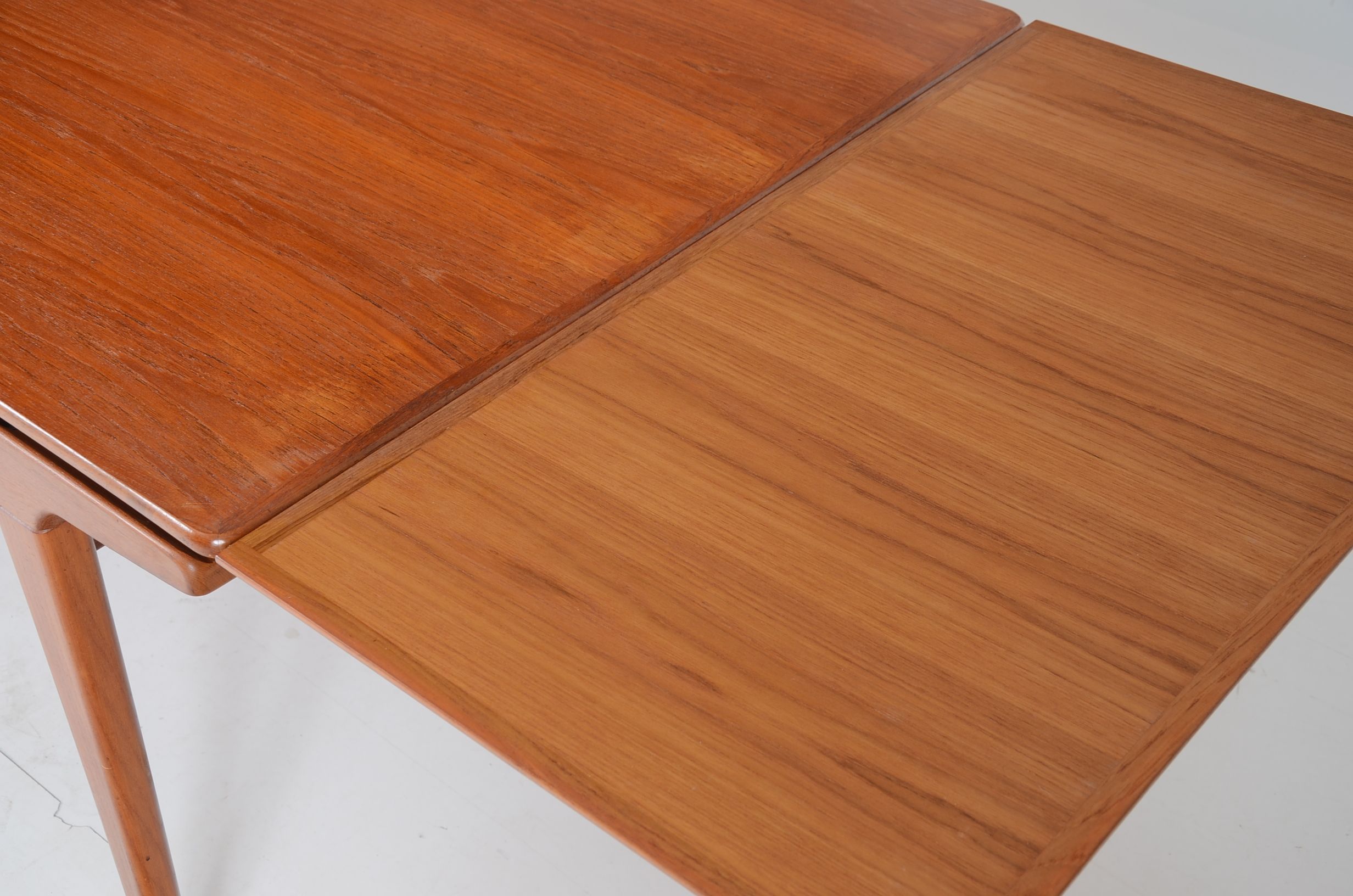 Danish Modern Teak Draw-Leaf Dining Table and Six Chairs