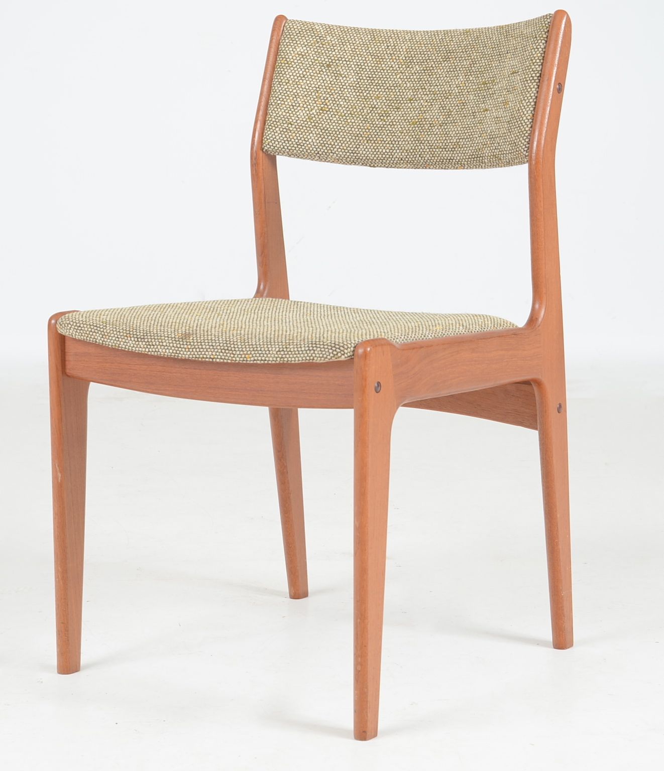 Danish Modern Teak Draw-Leaf Dining Table and Six Chairs