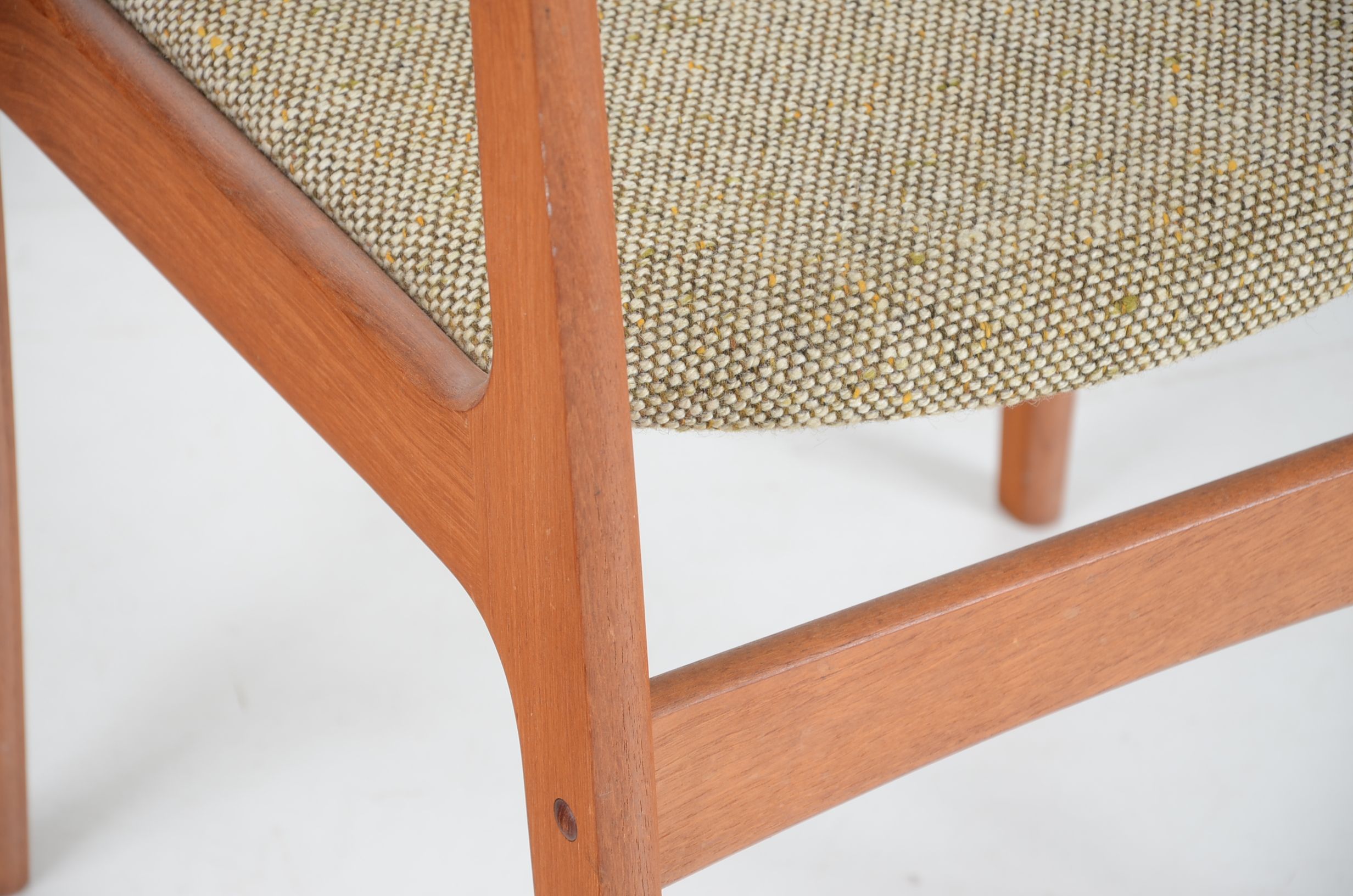 Danish Modern Teak Draw-Leaf Dining Table and Six Chairs