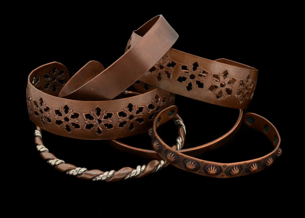 Copper Cuff and Bangle Bracelets