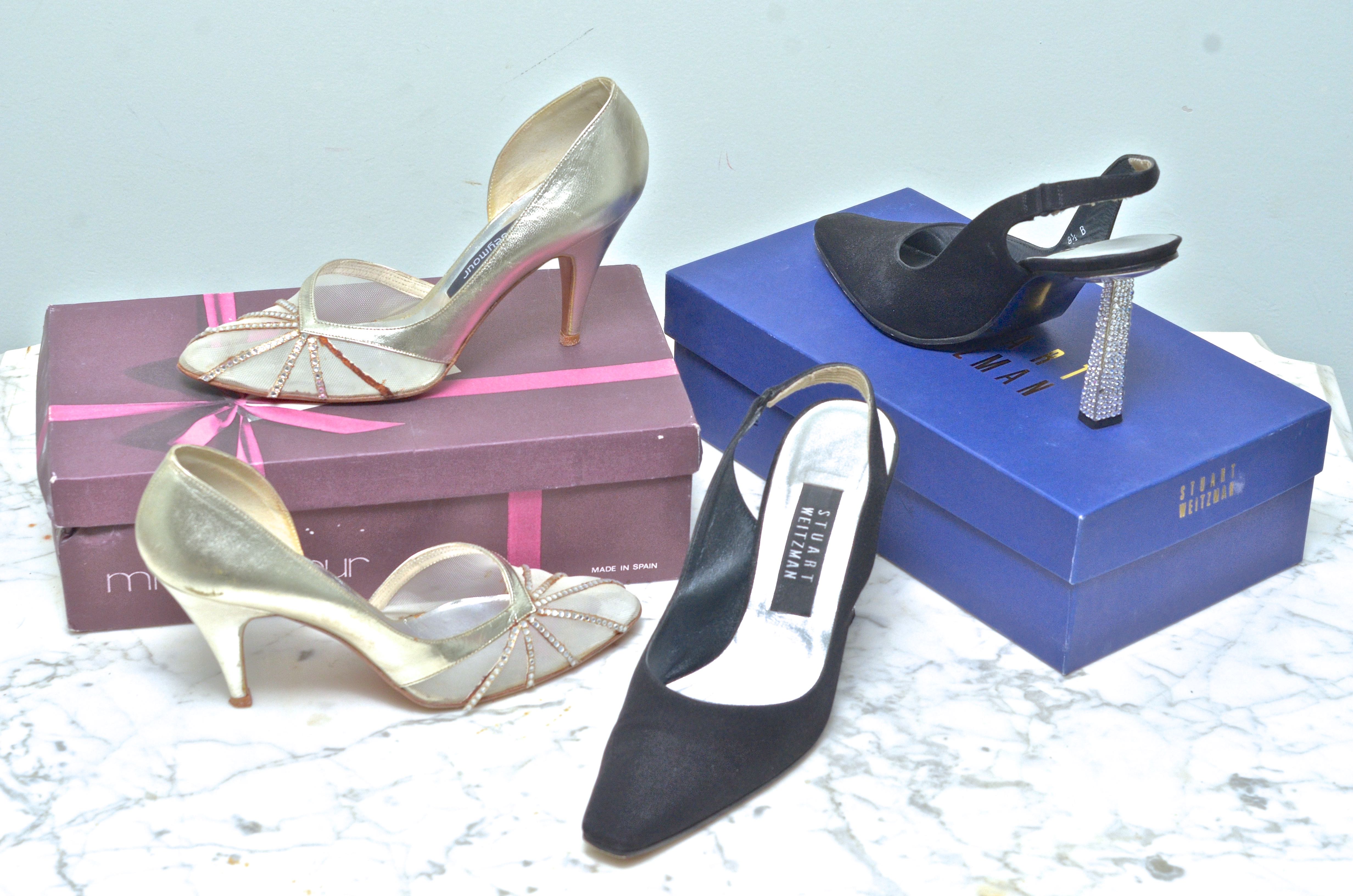 Collection of Vintage Rhinestone Stuart Weitzman Heels