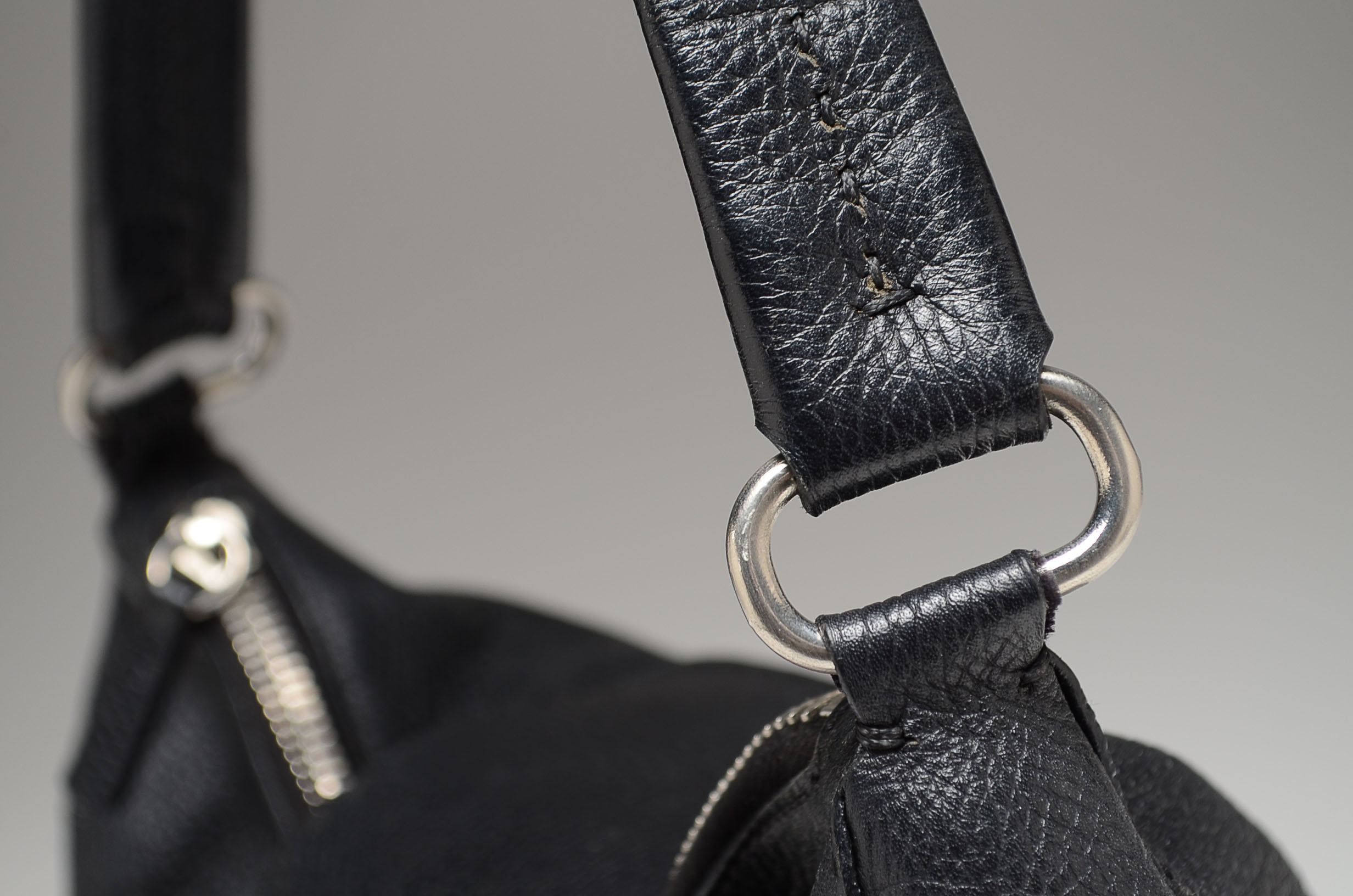 Prada Black Pebbled Leather Tote