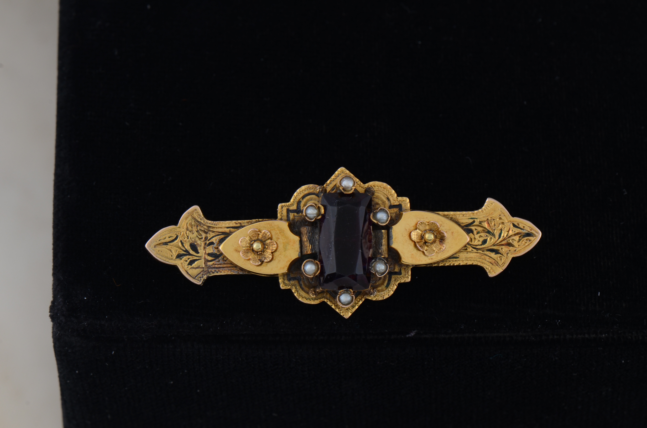 Victorian 10K Gold Filled Etruscan Revival Brooch
