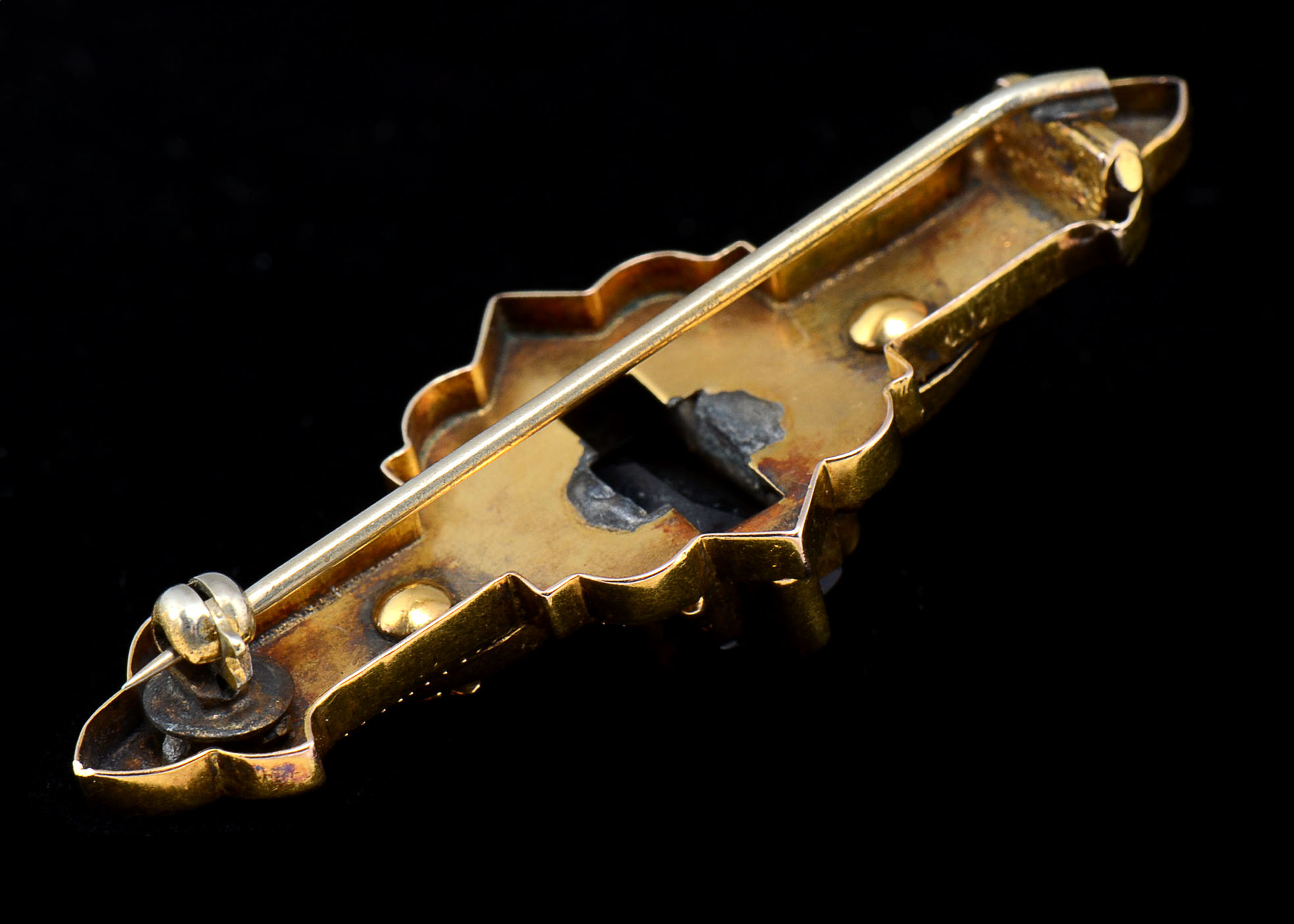 Victorian 10K Gold Filled Etruscan Revival Brooch