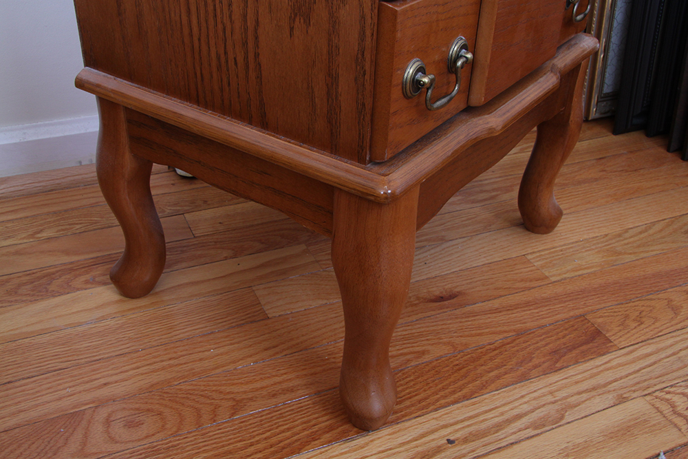 Oak Standing Jewelry Chest