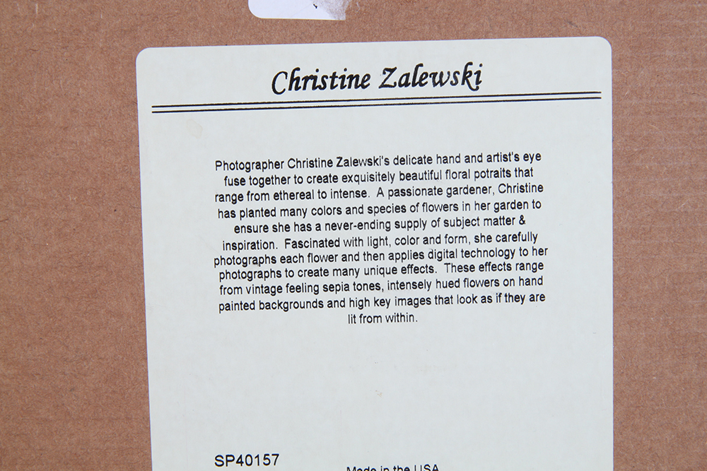 Trio of Christine Zalewski Floral Offset Lithographs