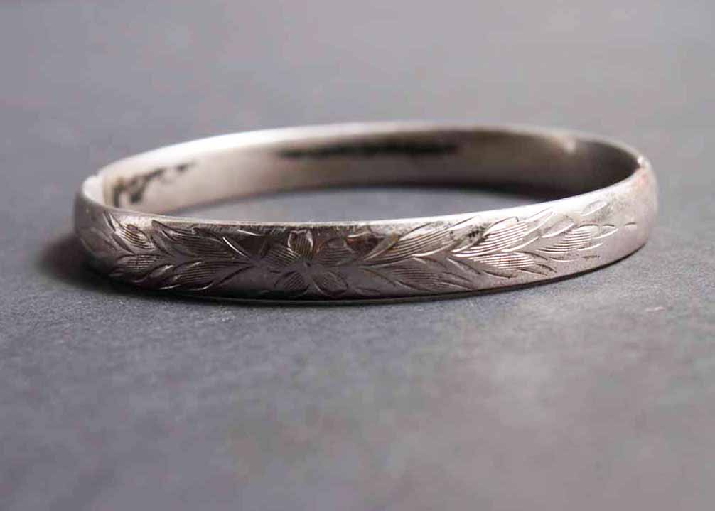 Pair of Vintage Sterling Silver Bangle Bracelets