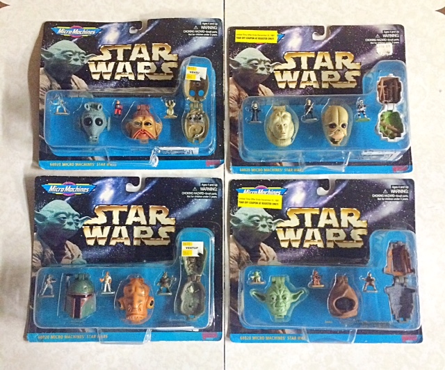 Set of Four 1996 Galoob Micro Machines "Star Wars" Collectables