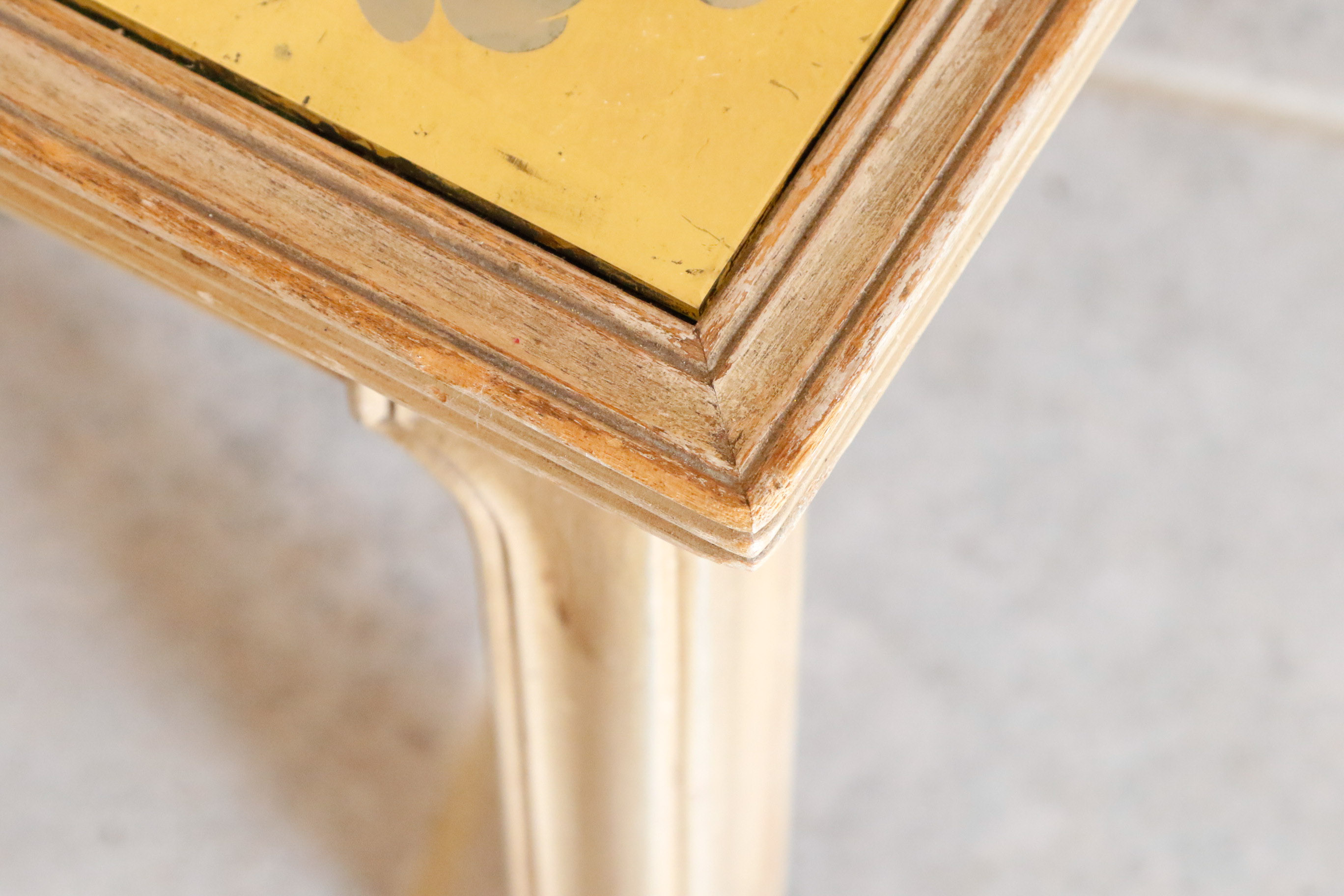 Coffee Table by Baker With Gilted Glass Inlay