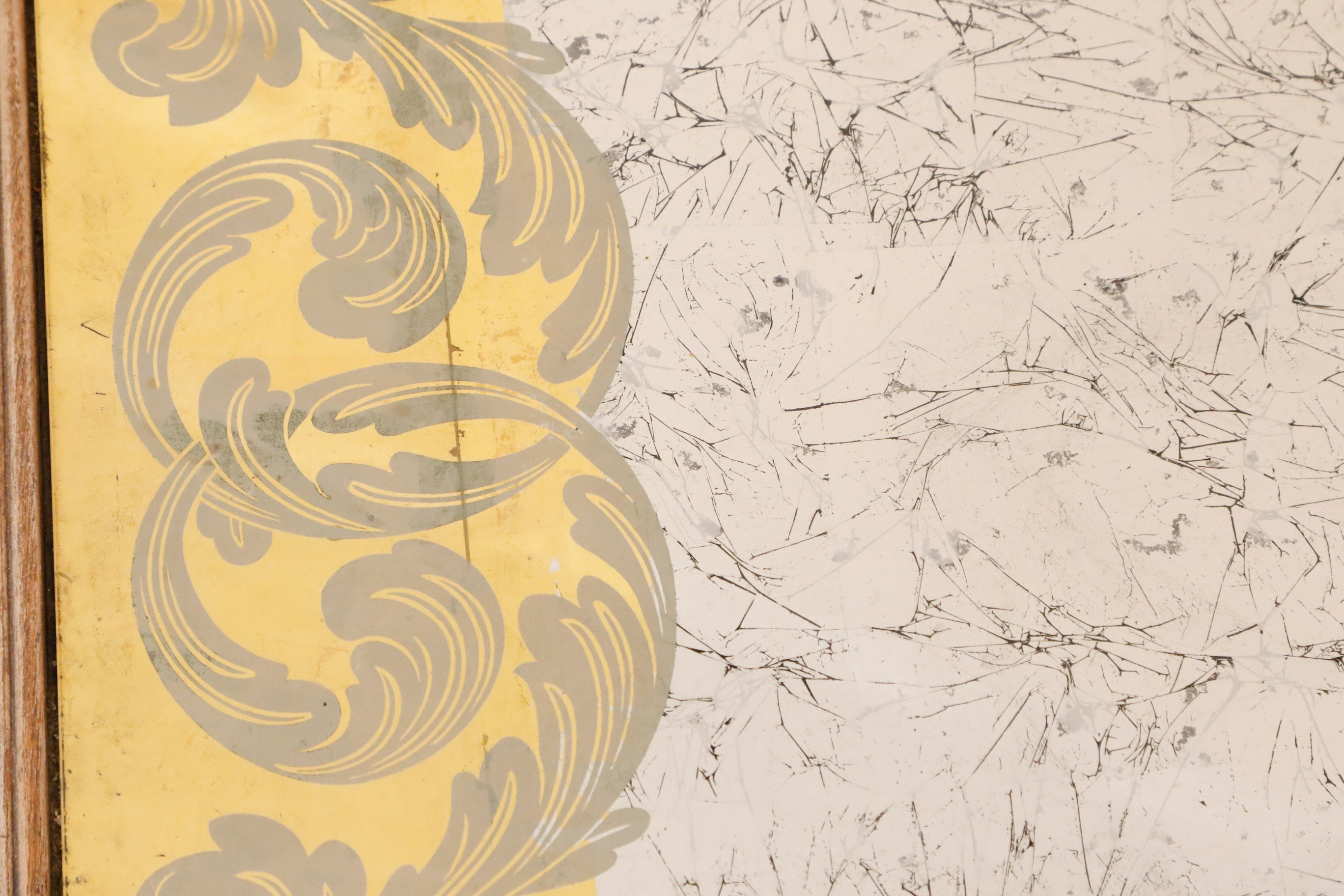 Coffee Table by Baker With Gilted Glass Inlay