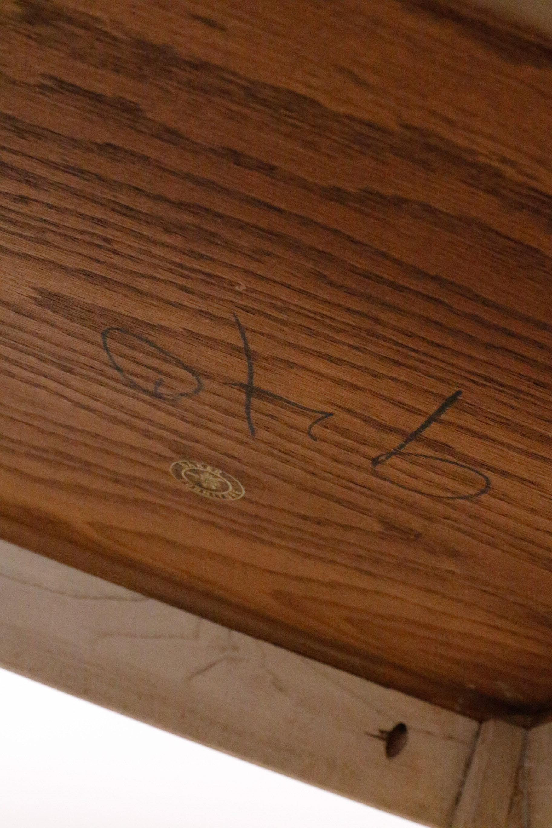 Coffee Table by Baker With Gilted Glass Inlay