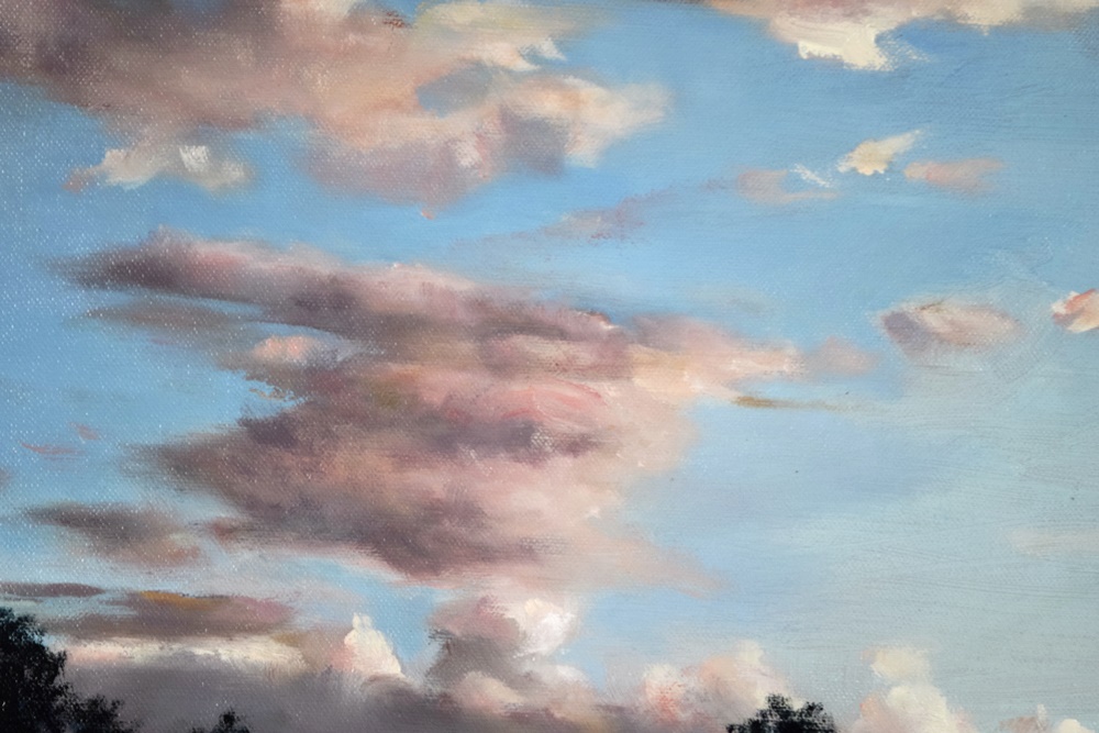 Will Wolter Oil Painting on Canvas, "Southwest Look Out Window"