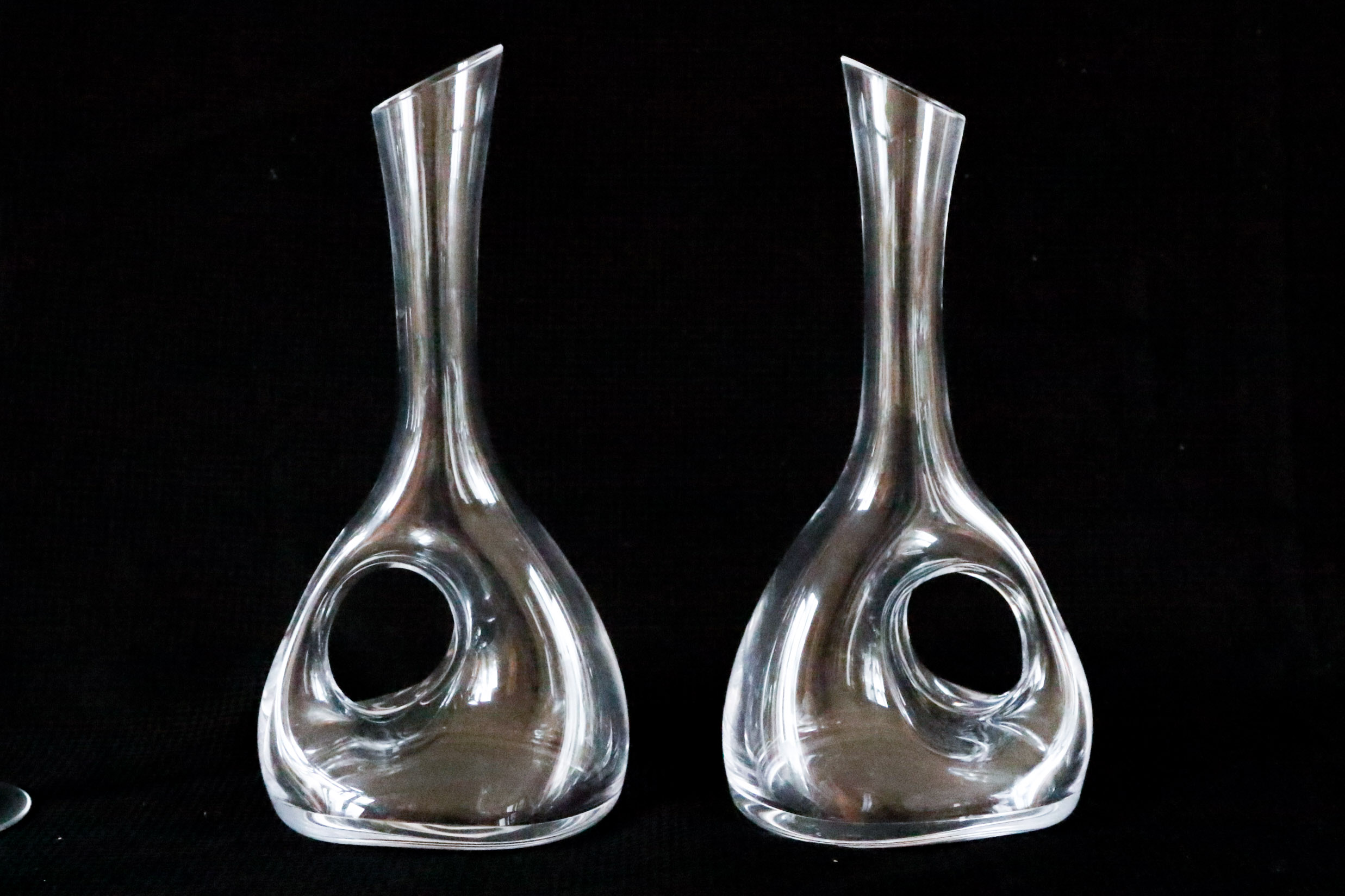 Duo of Carafes with Flute Glasses