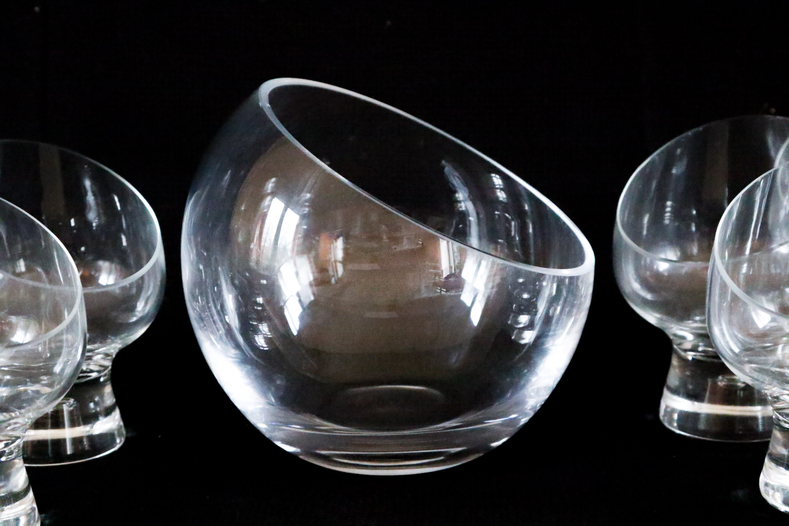 Mod Glasses With Matching Serving Bowl