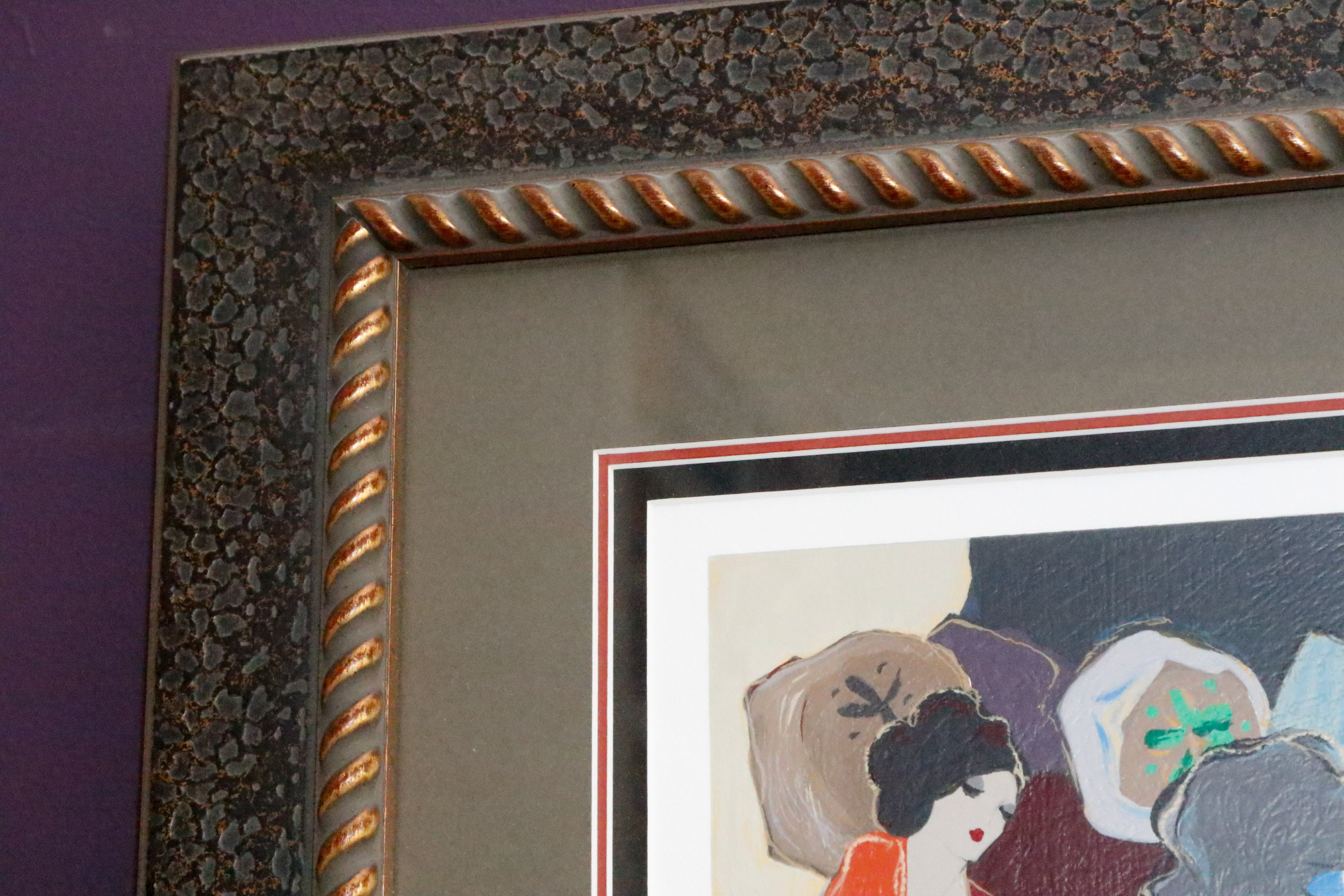 Signed and Numbered "Woman To Market" Itzchak Tarkay Serigraph