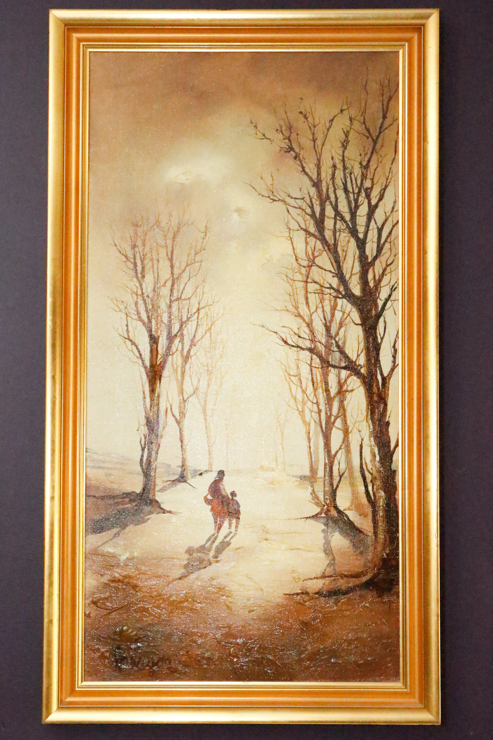 Jorge Aguilar-Agon Original Oil Painting of Woman and Child