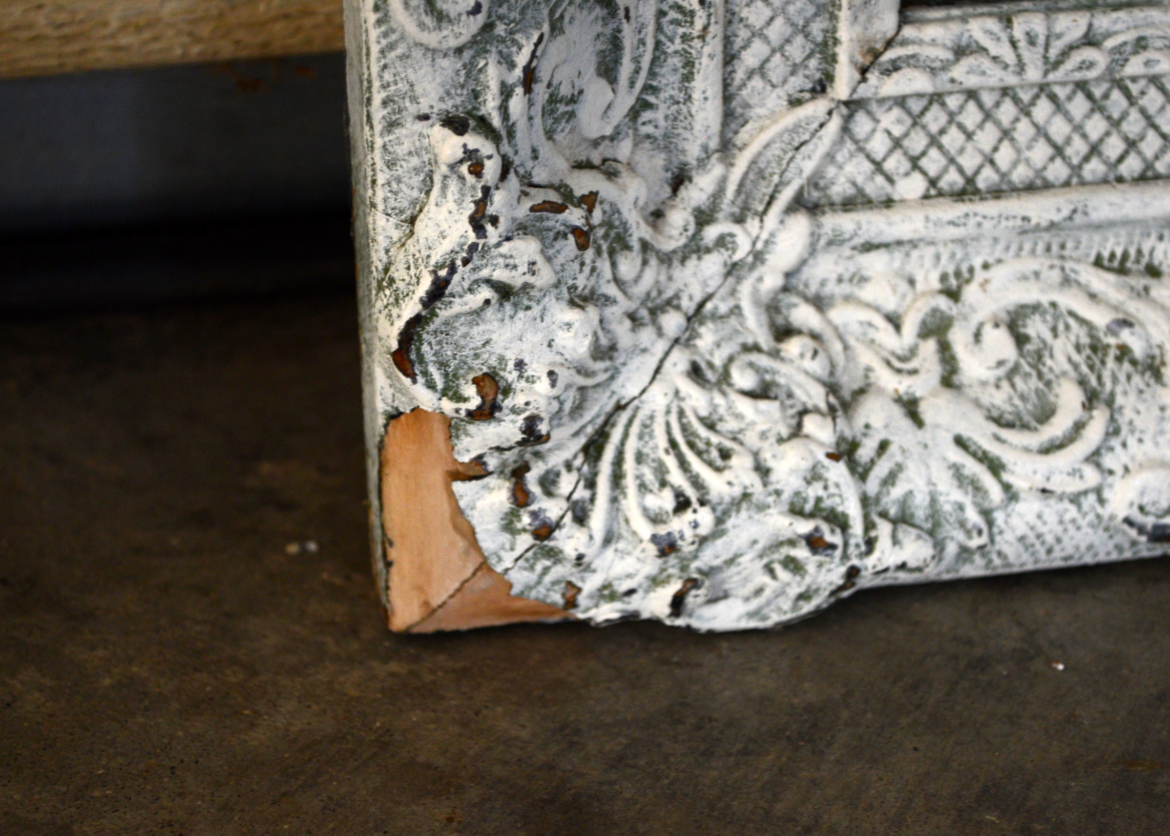 Distressed Beveled Edge Mirror