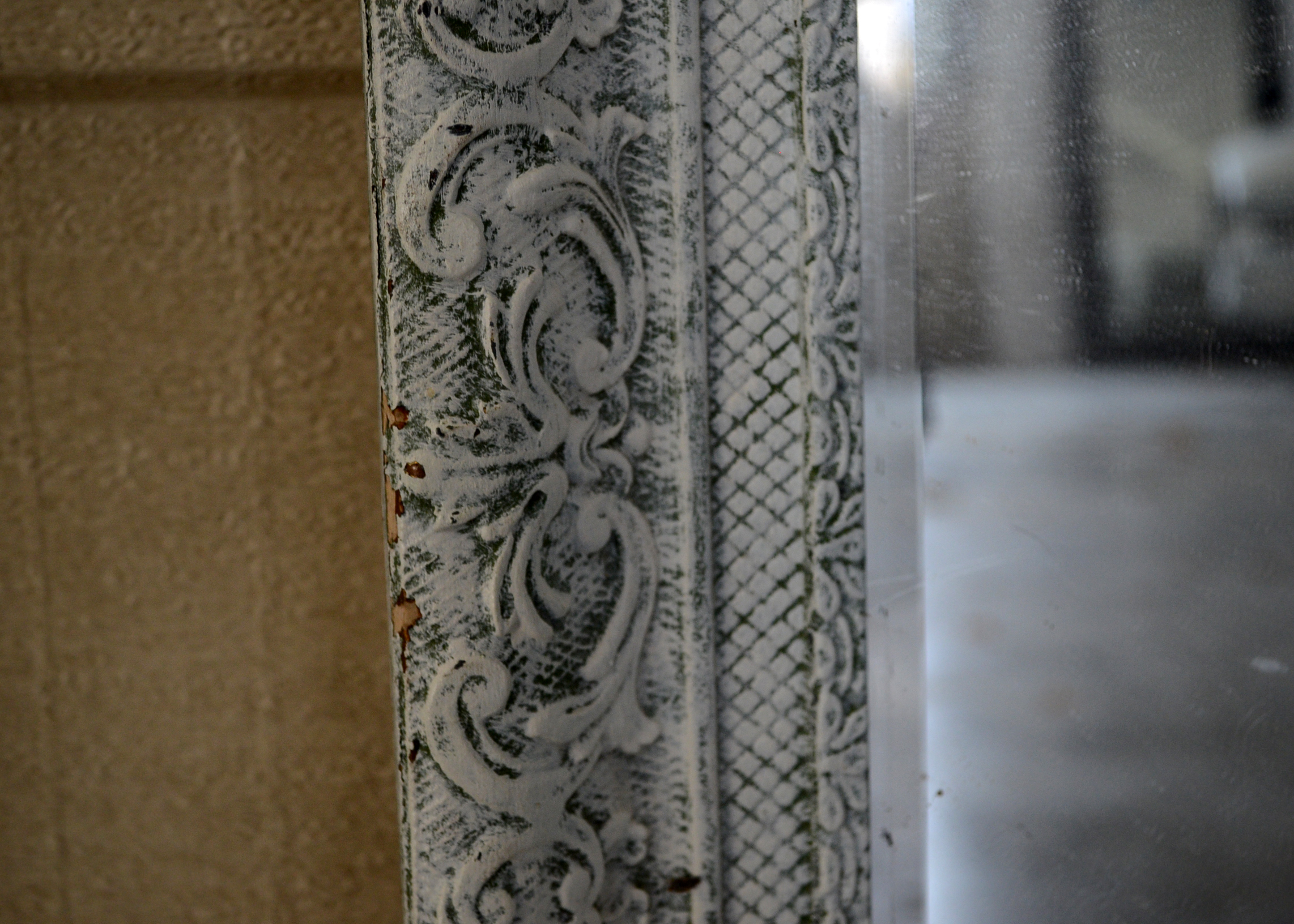 Distressed Beveled Edge Mirror