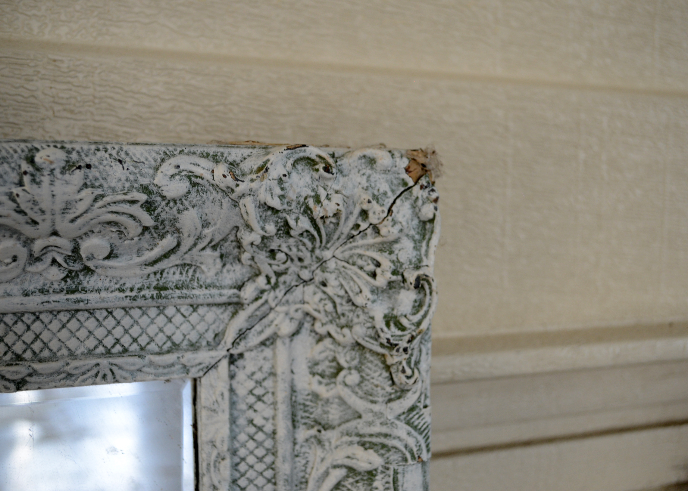 Distressed Beveled Edge Mirror