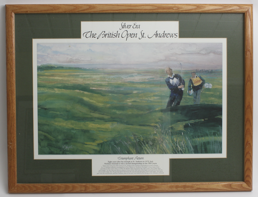 Pair of Commemorative British Open Golf Prints