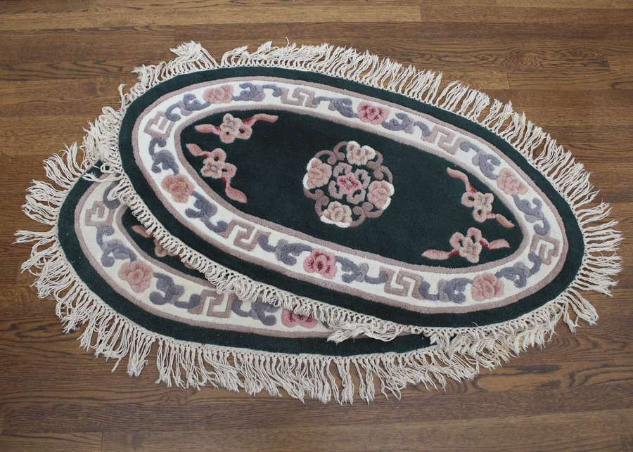 Pair of Acrylic Oval Rugs